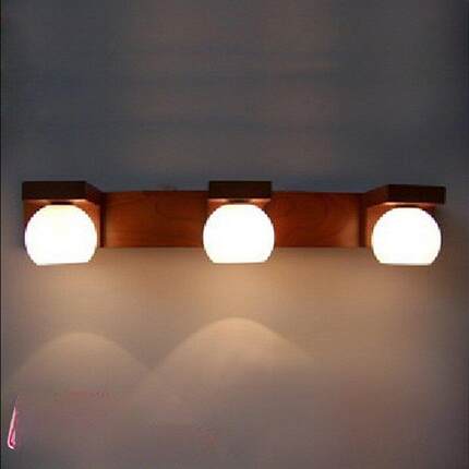 实木浴室壁灯卫生间镜子头灯浴室防水Led镜子头灯中国实木卧室灯