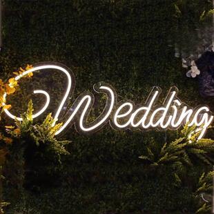婚礼logo发光名字牌定制霓虹灯字母挂件婚庆道具舞台背景装饰布置