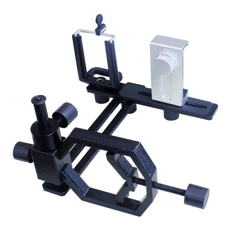 赠金属双手机夹加长多功能支架接相机和手机接望远镜 带铝合金夹