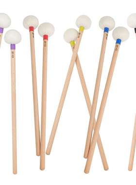 DY-03定音鼓鼓槌锤行进鼓架子鼓鼓棒白色毛毡头枫木杆小军鼓鼓锤