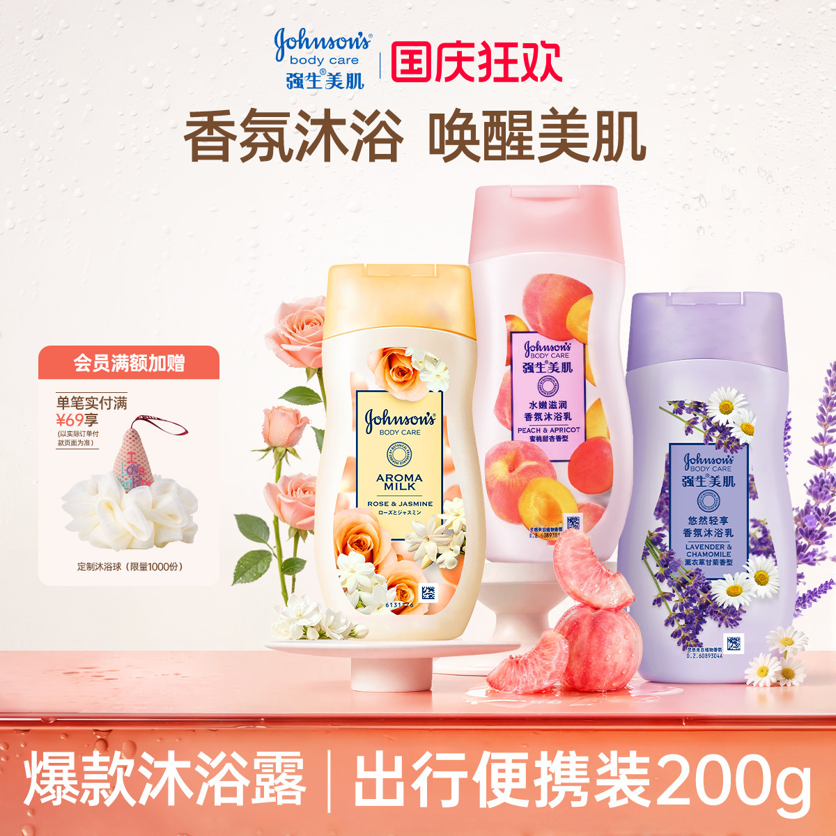 【便携旅行装】强生沐浴露200g图片