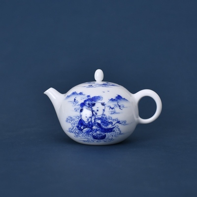 九段烧九段妙手婴戏茶壶