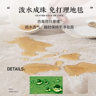 防水 地毯客厅茶几毯卧室奶油风地垫沙发床边现代简约轻奢2024新款