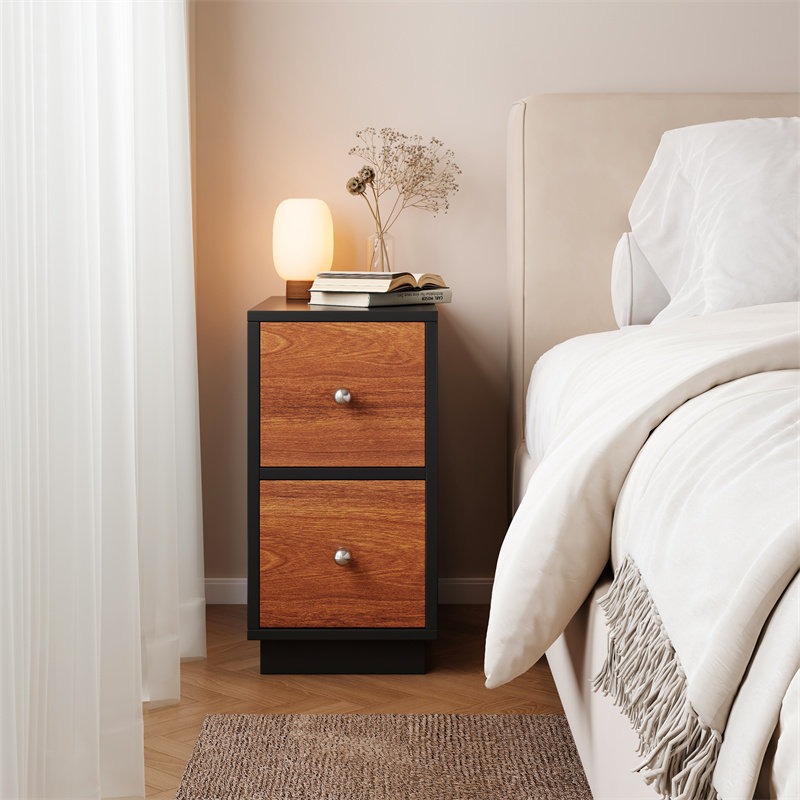 中古实木极窄床头柜家用卧室20cm窄边柜设计感小众精致夹缝收纳柜,住宅家具,床头柜,淘宝优惠券,粉丝福利购,淘宝优惠卷