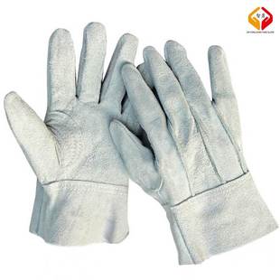 三筋牛皮电焊工作手套防火花飞溅抗磨隔热焊接劳保打磨车间搬运