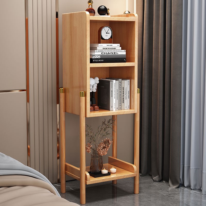 实木床头边架子现代简约客厅置物架家用卧室床边柜创意奢收纳柜子