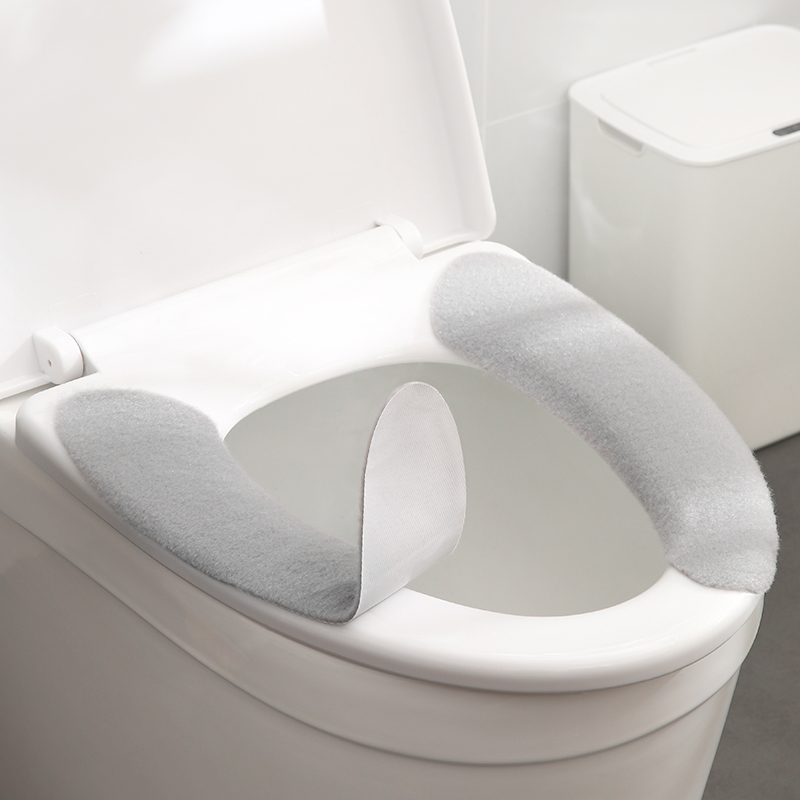 加厚马桶垫坐垫粘贴式冬季加绒防水坐便器垫圈可水洗通用马桶垫子