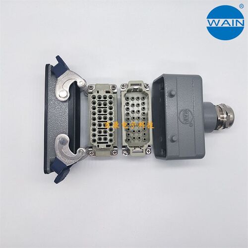 WAIN唯恩重载连接器32针 双扣开孔底座上壳顶出 HEE-032M/F哈丁