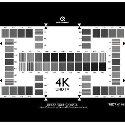 4K(UHD TV)分辨率测试图相机镜头100-2000CPH高清解像度卡chart图