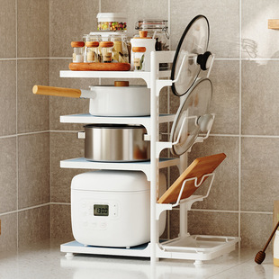 厨房置物架多层锅具收纳架桌面备菜架锅盖架多功能橱柜分层放锅架