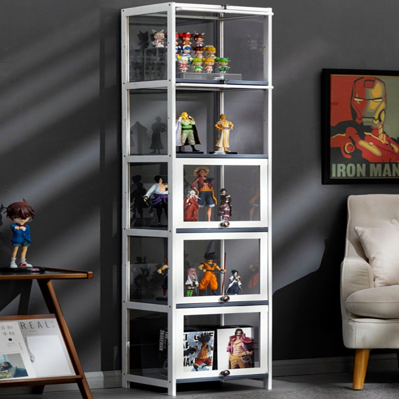 亚克力手办全透明球手办子收纳盒储物柜aj塑料玩具摆件展示架