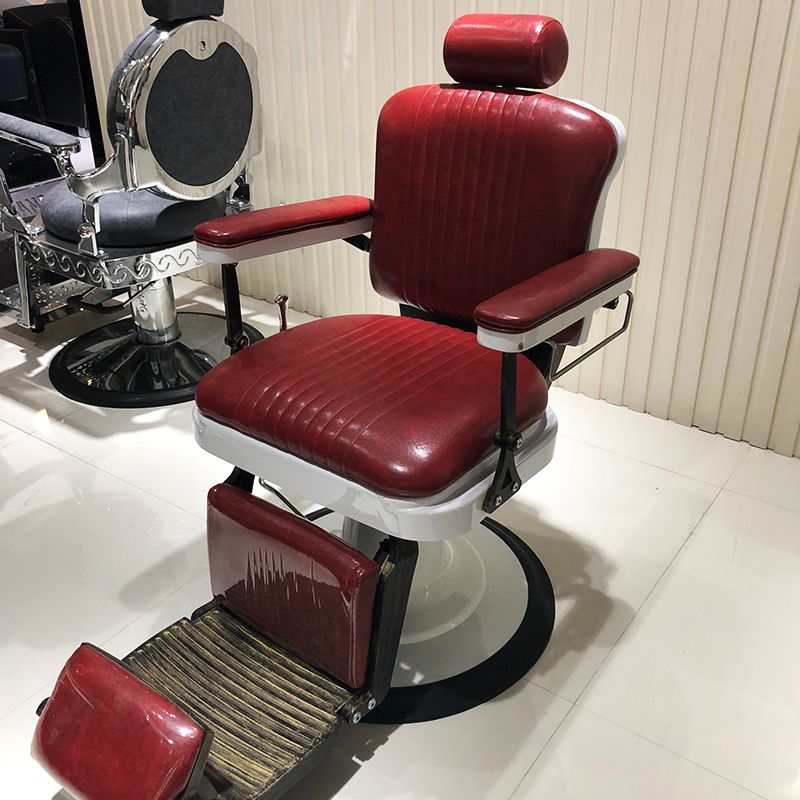 豪华复古高端大椅新款养发椅仿古油头美发椅可放倒男士刮胡理发椅