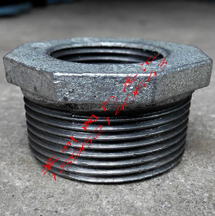 镀锌玛钢卜芯 异径接头 内外丝补芯 复古工艺管件DN20 25 32 40