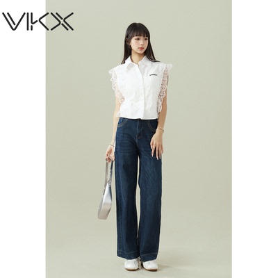夏季新款VKX范可辛拼接衬衫