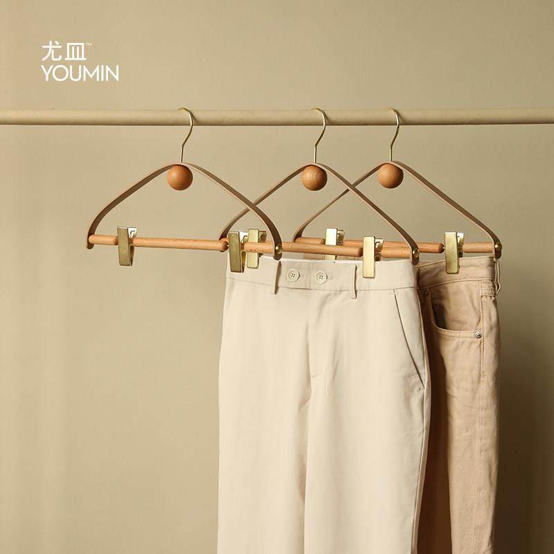 尤皿umin 衣柜实木裤架防滑无痕裤夹家用带夹子裤夹 服装店衣裤架,收纳整理,裤/裙架,淘宝优惠券,粉丝福利购,淘宝优惠卷