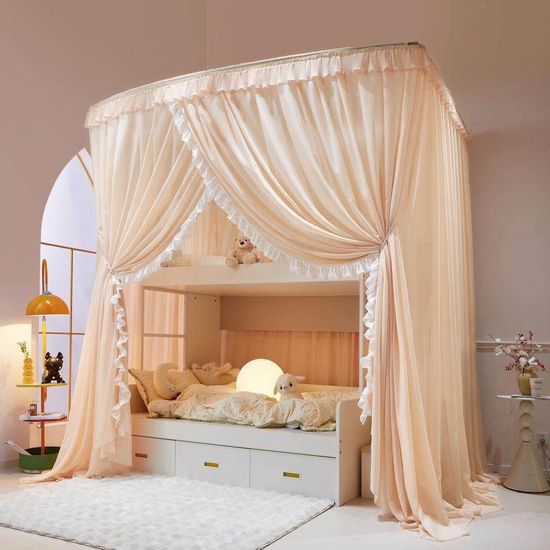 2025新款儿童子母床u型伸缩蚊帐上下铺一体柜梯形双层高低床通用,床上用品,蚊帐,淘宝优惠券,粉丝福利购,淘宝优惠卷