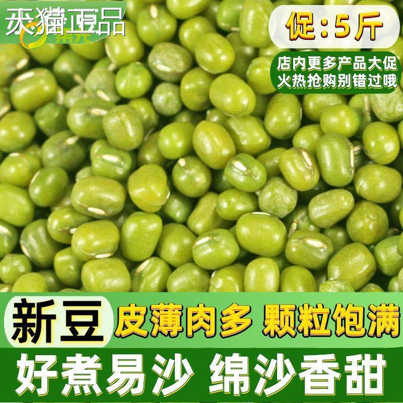新货绿豆小绿 豆5斤农家自产发新豆芽夏天鲜熬绿豆汤材料小绿豆粥
