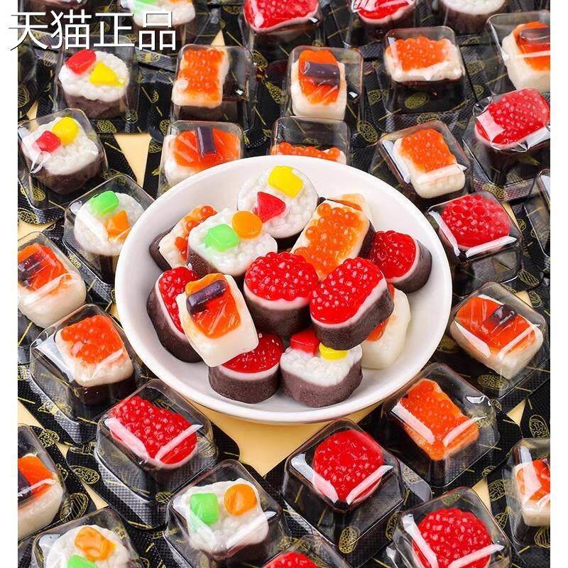 寿司橡软糖3D造型皮糖软糖休闲 零食年货糖果QQ糖创意小孩旗食舰