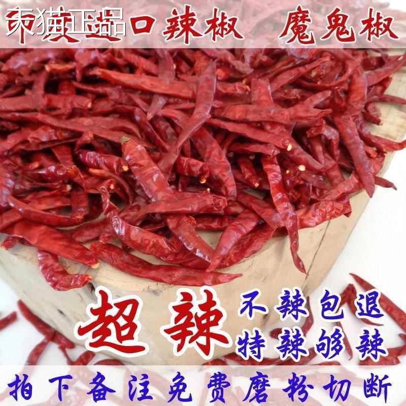 特辣辣印椒度魔鬼辣椒超辣干辣辣椒香辣巨辣油泼椒粉面辣椒段500g