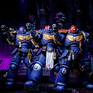 引导线JOYTOY暗源战锤40K星际战士2泰图斯珍藏版三人组1∶18兵人