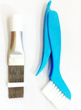 芸贝白色翅片梳刷子梳子空调翅片梳不锈钢翅片刷冷凝器清洗刷散热