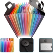 热销式 手风琴文件包13个口袋办公档案夹资料