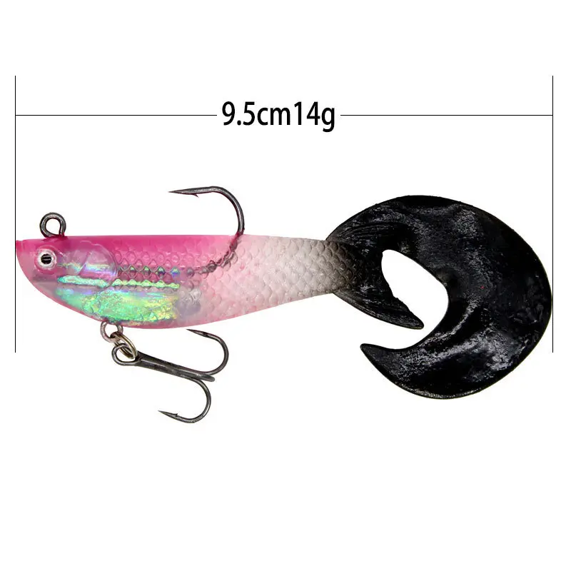 假饵包铅鱼卷尾软饵路亚软体工厂路亚饵pv软虫仿生饵仿真