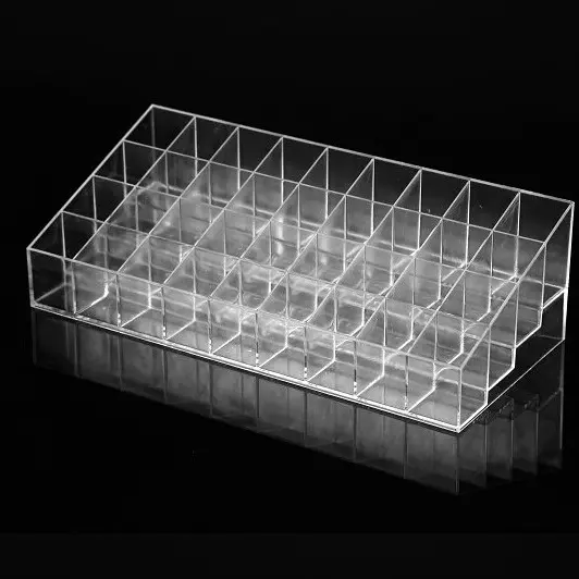 8/9/24/36格透明收纳架整理盒塑料桌面架化妆品收纳盒