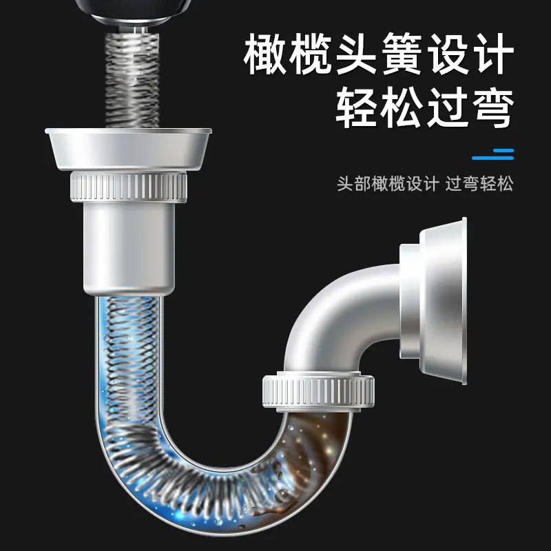 下水道电动管道器通马桶厨房地漏堵塞弹簧工具