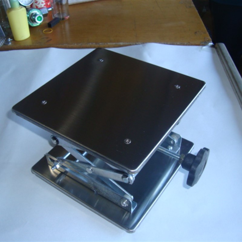 手动升降平台 300*300*380BMM 不锈钢升降台 实验室教学升降架