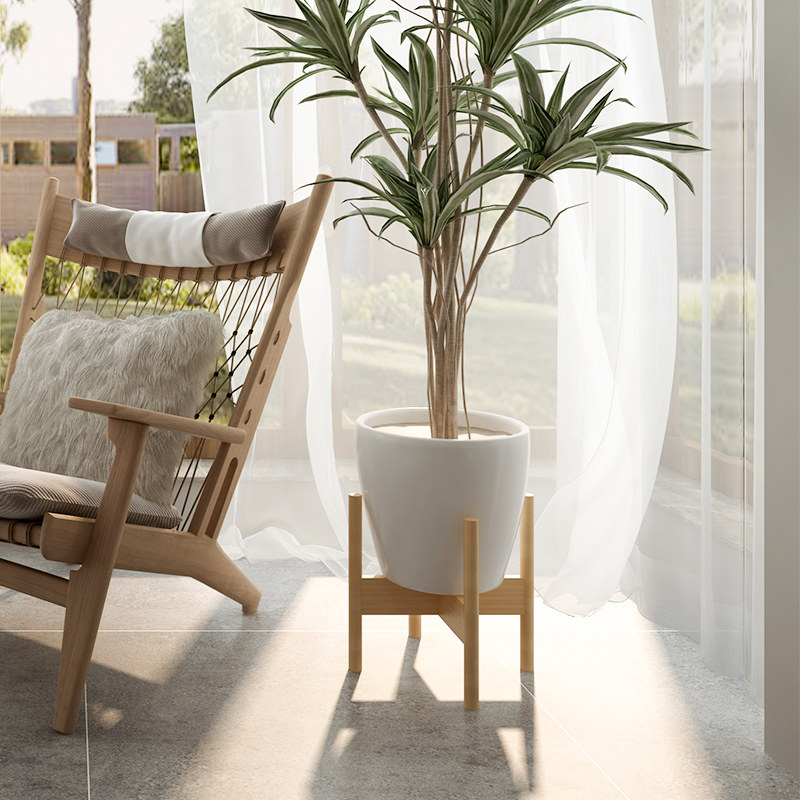 简约花架客厅落地式大花盆u支撑架阳台植物摆放架托架多肉盆栽架