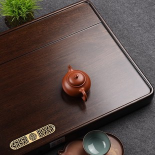 茶盘家用整块实木托盘茶具茶几原木茶台高端排.水式 2024新款 干泡
