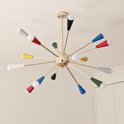 中古Sputnik彩色烟花灯包豪斯别墅客厅吊灯孟菲斯餐厅灯卧室灯具