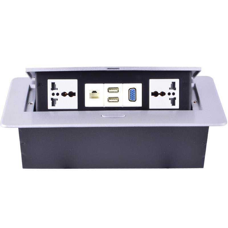 多媒体桌面插座HDMI办公多媒体桌插会议桌线盒电源弹起式VGA,3C数码配件,USB多功能数码宝,淘宝优惠券,粉丝福利购,淘宝优惠卷