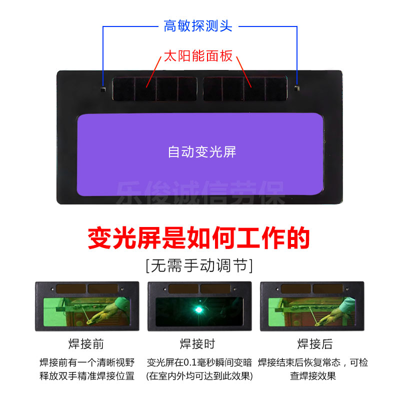 自动变光电焊f面罩头戴式防烤护脸氩弧焊专用全脸防护罩烧焊工焊