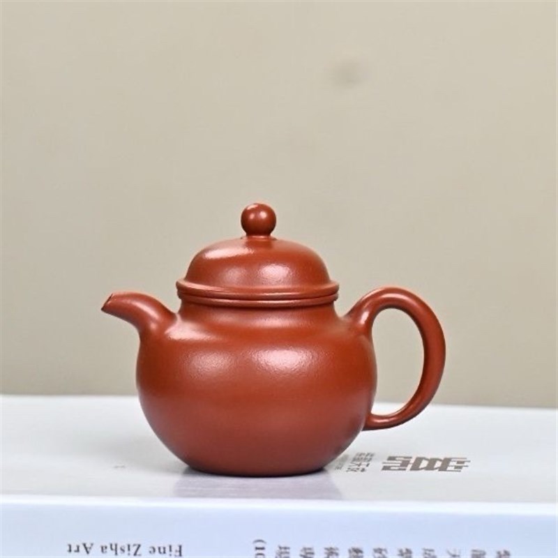 130毫升宜兴紫砂壶手工泡茶壶迷你内推掇球壶原T矿皱皮朱泥掇球壶