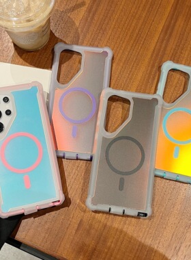 宇桐适用于三星S24ultra手机壳S25磁吸plus女S24保护套S25U防摔s24plus新款太空壳变色龙小众a55男ins风耐脏