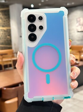 宇桐适用于三星S25手机壳S24磁吸plus女S24ultra保护套S25U防摔s24plus新款太空壳变色龙小众a55男ins风耐脏