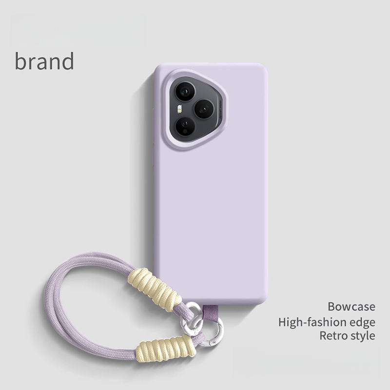 适用荣耀300pro手机壳带挂绳荣耀400pro保护套华为300高级感液态硅胶honor200全包防摔100_90新款外潮ins爆款