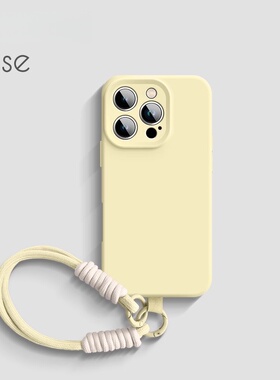 适用苹果14promax手机壳iPhone16e保护新款ip15pro套液态硅胶15plus简约16夏季ins风14情侣pro带挂绳13pm女男