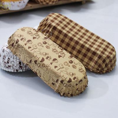 大号船型淋膜纸托面包垫纸杯长条船形肠仔烤包耐高温纸托烤箱用纸