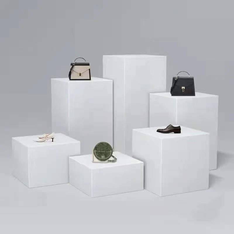 儿童摄影道具正长方形几何体静物拍摄台产品拍照木墩地台白色方块