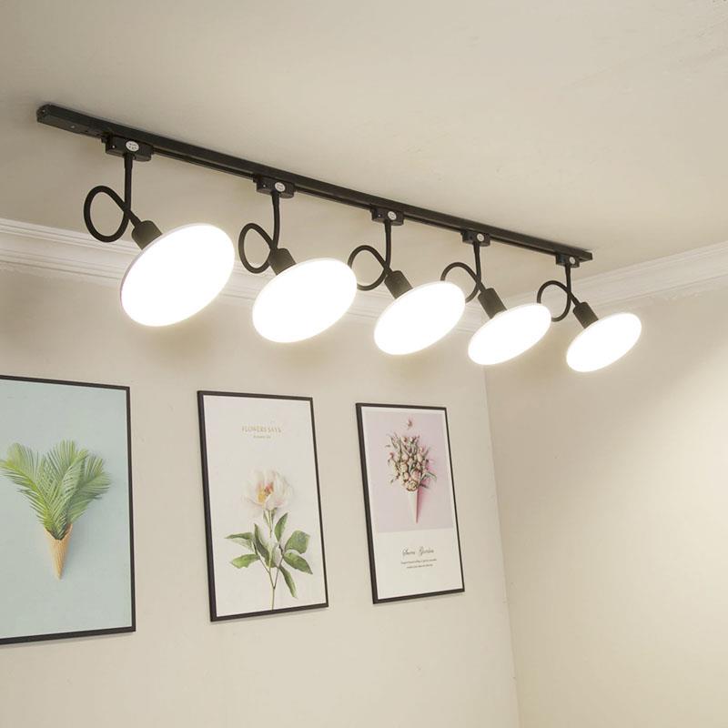 北欧led散光轨道灯明装超亮商店家用直播补光服装店发廊导轨射灯