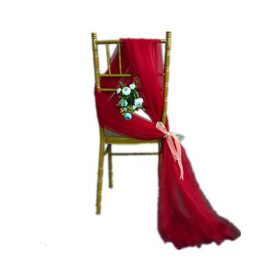 多巴胺户外婚礼白纱网纱婚庆道具椅子纱婚礼纱幔幼儿园椅背装饰