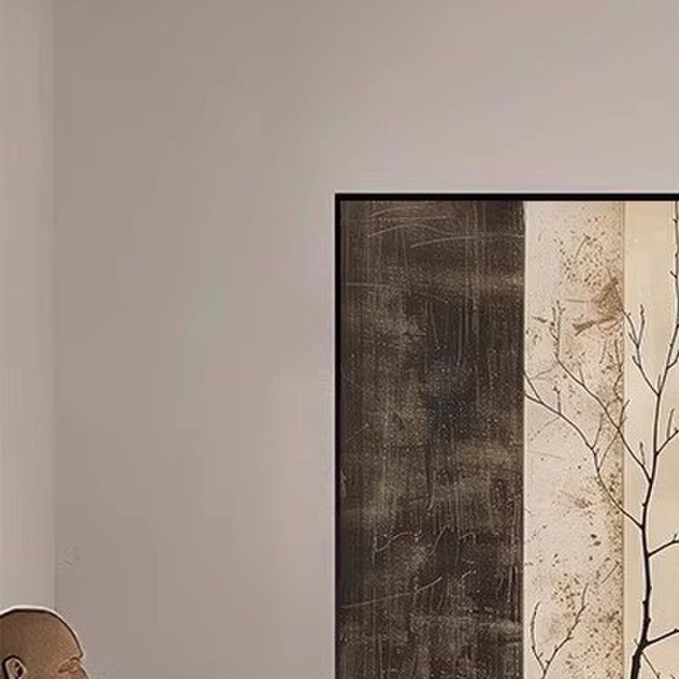 侘寂美学覆古树枝装饰画 画玄关客厅走廊挂画 画新中式艺术高级感图片