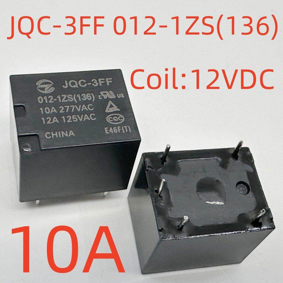 全新 5脚10A 继电器 JQC-3FF 5/6/9/12/24VDC-1ZS(551)/1ZT T73C