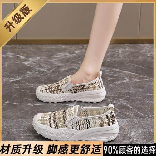 新品踩屎感老北京布鞋女夏