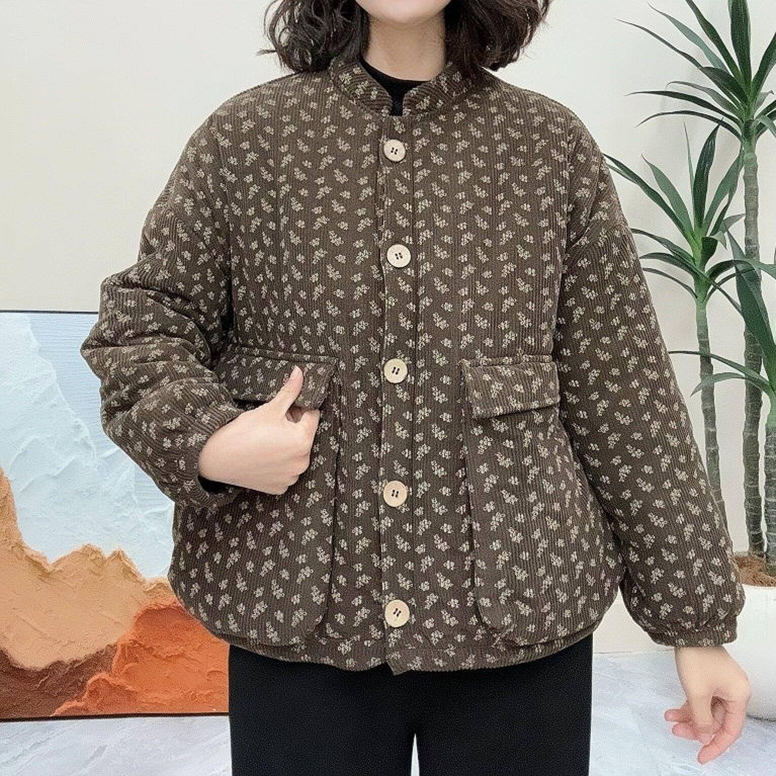 好货中老年女装妈妈冬装棉服外套2026新款碎花小棉袄加绒加厚洋气