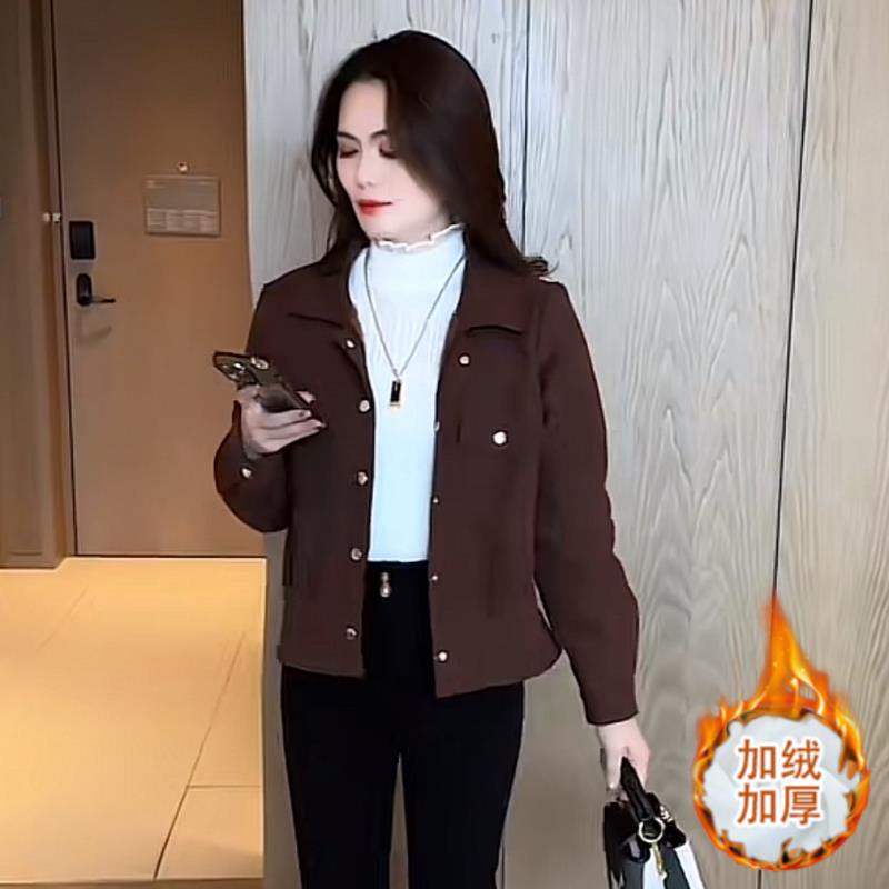 好货小个子加绒短款牛仔外套女士爆款加厚上衣2026春秋装新款夹克