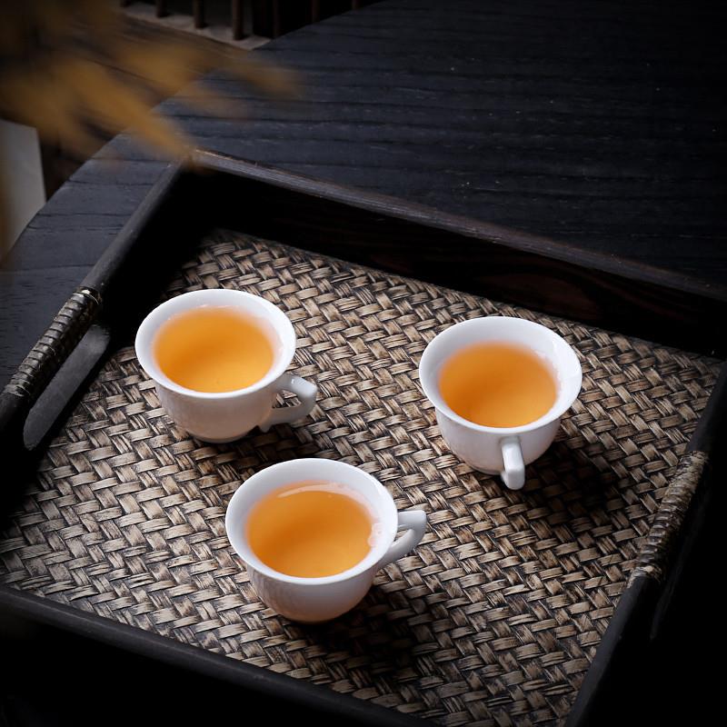 新品陶瓷小茶杯有耳功夫品